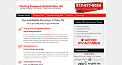 Desktop Screenshot of dumpsterrentaltulsaok.net