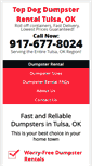 Mobile Screenshot of dumpsterrentaltulsaok.net