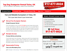 Tablet Screenshot of dumpsterrentaltulsaok.net